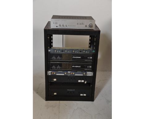 Hi-Fi - a vintage Phonic stacking system to include Phonic Max 2500, Phonic Max 1500 with a Rotel Stereo Integrated Amplifier