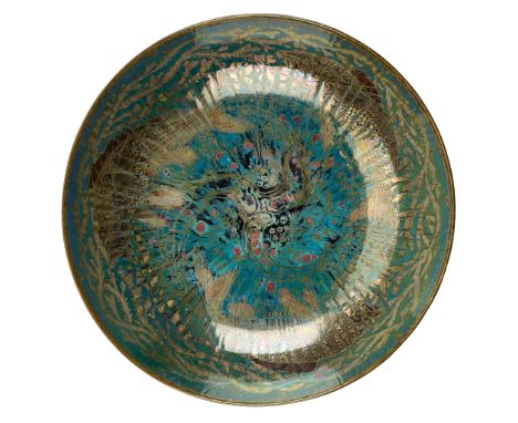 RICHARD JOYCE (1873-1931) FOR PILKINGTON'S TILE &amp; POTTERY CO. ROYAL LANCASTRIAN LUSTRE BOWL, DATED glazed earthenware, de