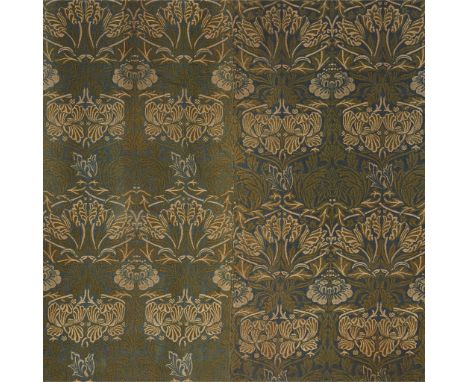 WILLIAM MORRIS FOR MORRIS &amp; CO. PAIR OF 'TULIP &amp; ROSE' PATTERN CURTAINS, DESIGNED 1876 woven wool, possible by Heckmo