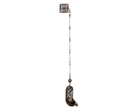 ALESSANDRO MAZZUCOTELLI (1865- 1938) WALL LIGHT, CIRCA 1910 wrought iron, stamped maker's mark to backplate MAZZUCOTELLI(122c