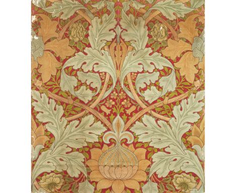WILLIAM MORRIS (1834-1896) FOR MORRIS &amp; CO. RARE 'ST. JAMES' PATTERN WALLPAPER REPEAT, CIRCA 1881 block-printed paper, fr