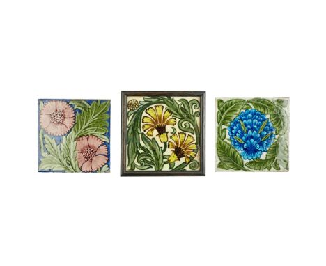 WILLIAM DE MORGAN (1839-1917) 'CAVENDISH' 6-INCH TILE, MERTON ABBEY PERIOD, CIRCA 1885 glazed earthenware, impressed Merton A