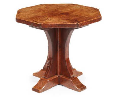 ROBERT 'MOUSEMAN' THOMPSON (1876-1955) TABLE, 1930S oak, with carved mouse signature(59cm across, 49.5cm high)