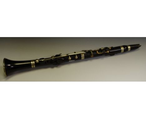 A late 19th/early 20th century ebony clarinet 