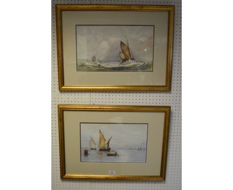 G. K. NobleMasted Fishing Boatwatercolour, signed and dated 90;another, Fishing Boats at Anchorsigned and dated 90;an Egyptia