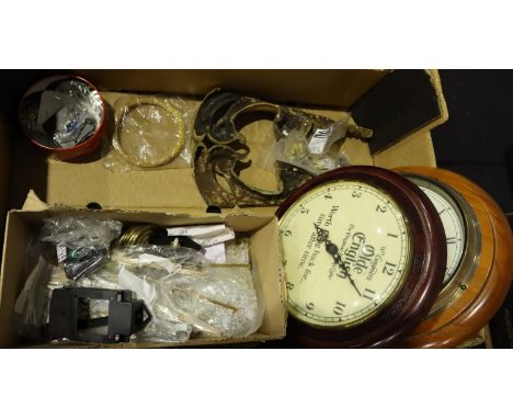 Mixed Quartz clock movements and a pair of ormolu mounts. Not available for in-house P&amp;P, contact Paul O'Hea at Mailboxes