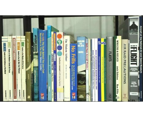 Shelf of aircraft books. Not available for in-house P&amp;P, contact Paul O'Hea at Mailboxes on 01925 659133 