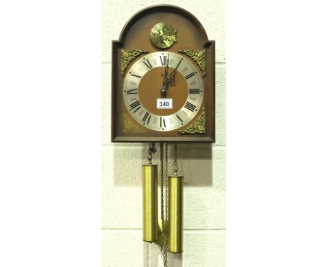 Mid century Baduf chiming wall clock with automaton figure. Not available for in-house P&amp;P, contact Paul O'Hea at Mailbox