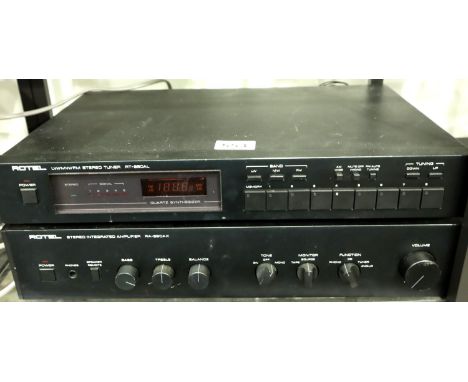 Rotel stereo tuner RT-850AL and a Rotel stereo integrated amplifier RA-820 AX. Not available for in-house P&P, contact Paul O