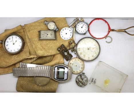 Mixed pocket watch and wristwatch parts. P&amp;P Group 1 (£14+VAT for the first lot and £1+VAT for subsequent lots) 