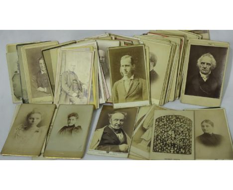 Approximately sixty Victorian photographic cards. P&amp;P Group 1 (£14+VAT for the first lot and £1+VAT for subsequent lots) 