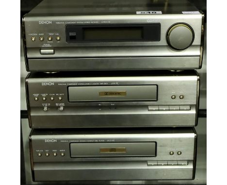 Denon D90 mini hifi system with remote and instructions, working at lotting. Not available for in-house P&P, contact Paul O'H