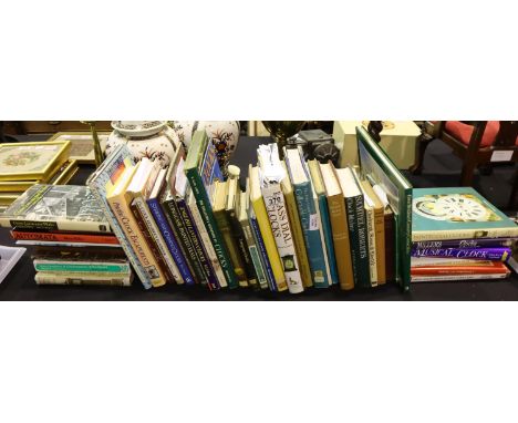 Collection of clock and horology related books including repair manuals and reference materials (40).  Not available for in-h