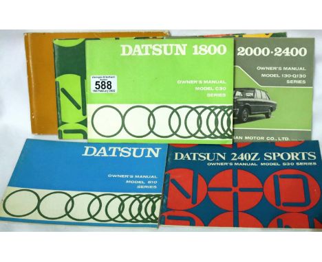 Seven Nissan Datsun owners manuals including 2407 and a Hillman Avenger example. P&amp;P Group 1 (£14+VAT for the first lot a