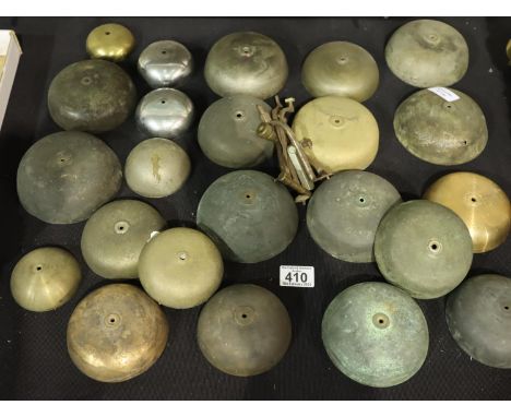 Twenty clock bells, largest D: 12 cm. P&amp;P Group 3 (£25+VAT for the first lot and £5+VAT for subsequent lots) 