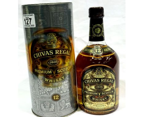 Cased 70cl bottle of Chivas Regal 2000 limited edition, seal intact. P&amp;P Group 2 (£18+VAT for the first lot and £3+VAT fo