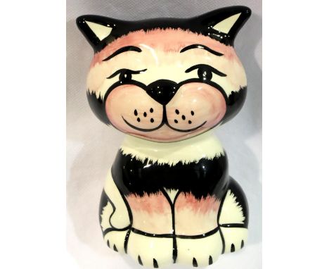 Lorna Bailey cat, Mack, H: 12 cm, no cracks, chips or visible restoration. P&amp;P Group 1 (£14+VAT for the first lot and £1+