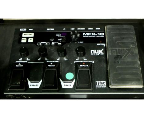 NUX MFX-10 guitar fix pedal, lacking power supply. P&amp;P Group 2 (£18+VAT for the first lot and £3+VAT for subsequent lots)