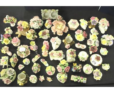 Collection of fifty ceramic floral posies including Royal Albert and Royal Adderley examples, damages throughout. Not availab