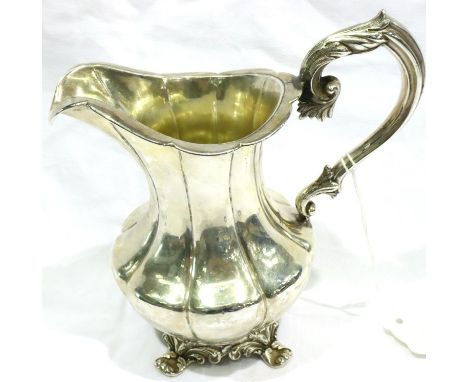 Victorian hallmarked silver cream jug, 1841-1842, Victoria head, London assay, 231g, H:15. P&amp;P Group 3 (£25+VAT for the f