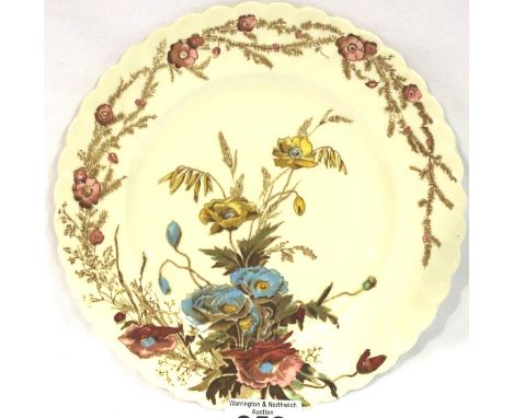 Clarice Cliff plate in the Harvest pattern, D: 20 cm, no cracks, chips or visible restoration. P&amp;P Group 2 (£18+VAT for t