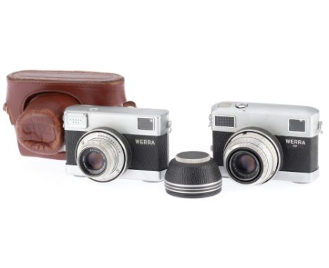 A Pair of Werra 35mm Cameras, to include a Werramatic, body F, shutter jammed, together with a Werra w/ Prestor shutter, body