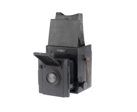 A Thornton Pickard Junior Special Ruby Reflex Camera, black, body P, reflex mechanism jammed and shutter curtain jammed, for 