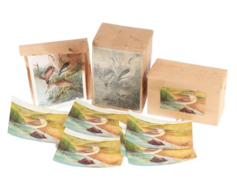 James Maurice Harrison, Printers Blocks for Birds of Kent, 2 parcels of printers blocks from James Maurice Harrison book 'Bir