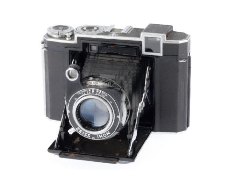 A Zeiss Ikon Super Ikonta 532/16 6x6 Medium Format Folding Camera, black &amp; chrome, body G-VG, shutter working, rangefinde