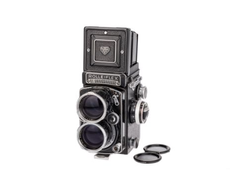 A Rollei Tele-Rolleiflex K7S Medium Format TLR Camera, 1959-65, black, serial no.S 2301897, with a Carl Zeiss Sonnar f/4 135m