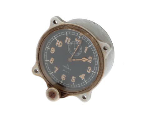 8-day aluminium and brass clock, manual wind, case number 8238811, also engraved by hand 'M279R' to rear, in working order at