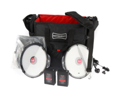 A Rotolight Aeos Two Light Lighting Kit, to include two Rotolight Aeos LED lights, both in VG condition, both working at time