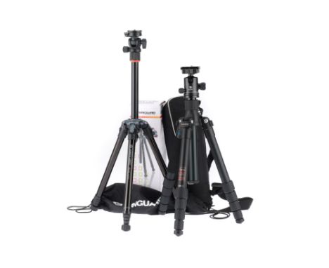 A Benro A2692TS Mg-Aluminum Tripod &amp; Ball Head, black, VG-E, complete, in maker's case, together with a Vanguard Nivelo 2