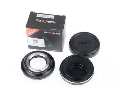 A Pair of K&amp;F Concept Lens Adapters, comprising a Nikon - Fuji GFX adapter, and a M42 - Fuji GFX adapter.