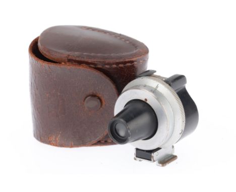 A Leitz VIOOH Viewfinder Black Nose Version, body F, front dial is stiff, some optical deterioration in the top right corner,