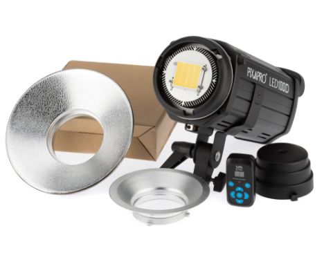A Pixapro LED 100D LED Light, black, VG-E, working at time of auction,