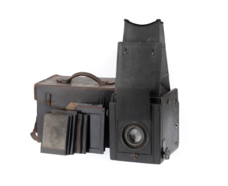 A City Sale and Exchange Planex Large Format Reflex Camera, black, body G, shutter not operating, with a Ross Zeiss Tessar f/