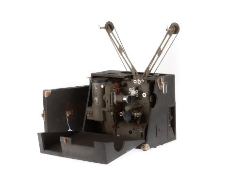 A Salford Electrical "Victor" 16mm Cine Projector with Sound, English, 16mm, untested, has controls for projection and audio,