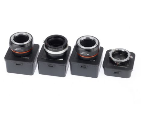 A Group of K&amp;F Concept Lens Adapters, comprising a Leica M - Fuji X adapter, a pair of M42 - Fuji X adapters and a Fotodi