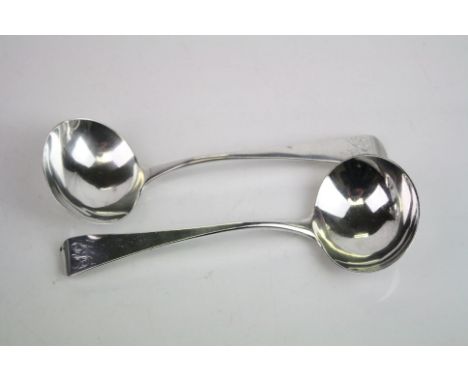 George IV silver sauce ladle, initialled terminal, maker William Bateman II, London 1827, length approx 17.5cm together with 