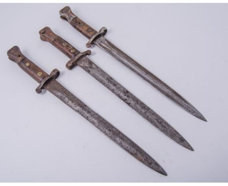 A Victorian pattern 1888 bayonet, 30.5cm blade, no scabbard, and five similar, (6).