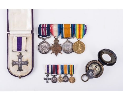 2nd Lieut. Francis Robson Warren - A World War I MC & MM Group,Military Cross, (boxed), Military Medal to 12-95 SGT:F.R.WARRE