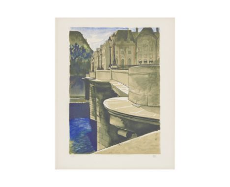 MAN RAY (1890-1976) Pont Neuf, 1974 Lithographie en couleurs sur vélin Monogrammée et numérotée 19/99Editée par 99 Astrid, Va