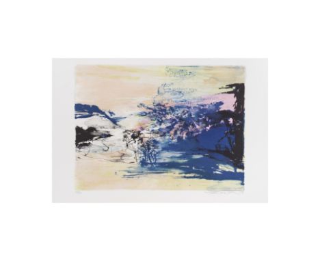 ZAO WOU-KI (1920-2013)Sans titre, 1986 (Agerup, 330)Lithographie en couleurs sur vélin de GuarroSignée, datée et numérotée 10