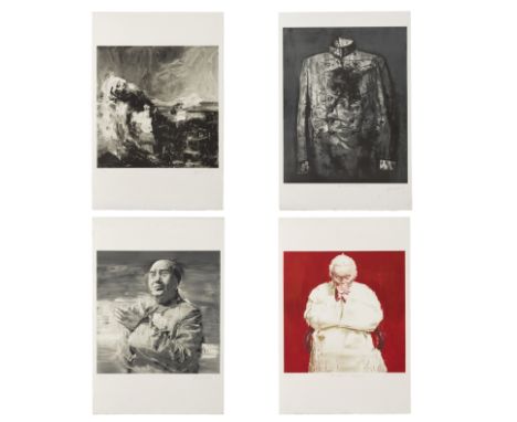 YAN PEI MING (Né en 1960)Icone, 2013 Portfolio comprenant un ensemble de 4 lithographies dont une en couleurs sur vélin de BF