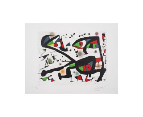 JOAN  MIRÓ (1893-1983)Fondation de la Fédération Internationale des Jeunesses Musicales Marcel Cuvelier, 1976 (Maeght, 1089)L