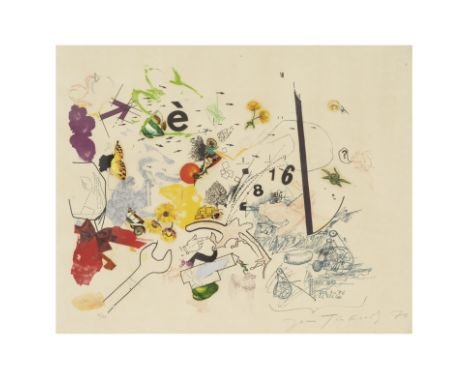 JEAN TINGUELY (1925-1991)Esselier, 1970 Lithographie en couleurs et collages sur Rives Signée, datée et numérotée 81/19050 x 