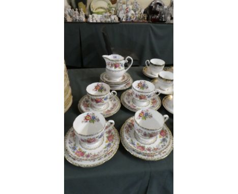 A Part Royal Grafton Malvern Pattern Teaset Comprising Four Trios, Cream Jug, Side Plate, Two Saucers and Dish 