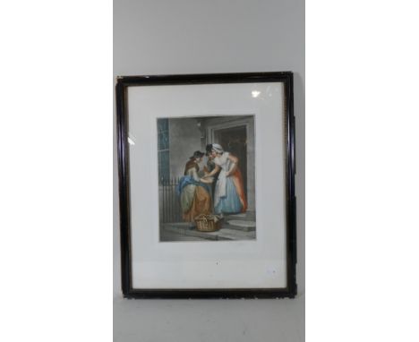 A Framed Cries of London Print, The Fish Seller Signed in Pencil to the Border