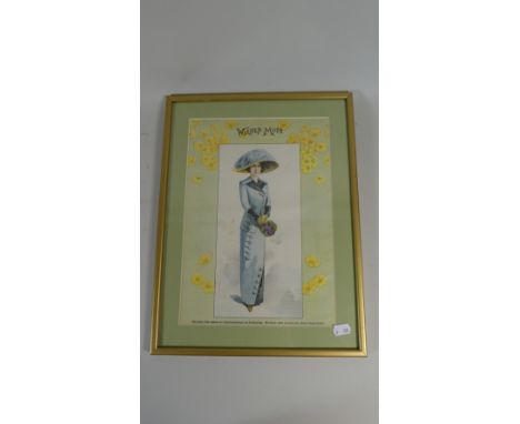 A Framed German Passion Print, Wiener Mode 